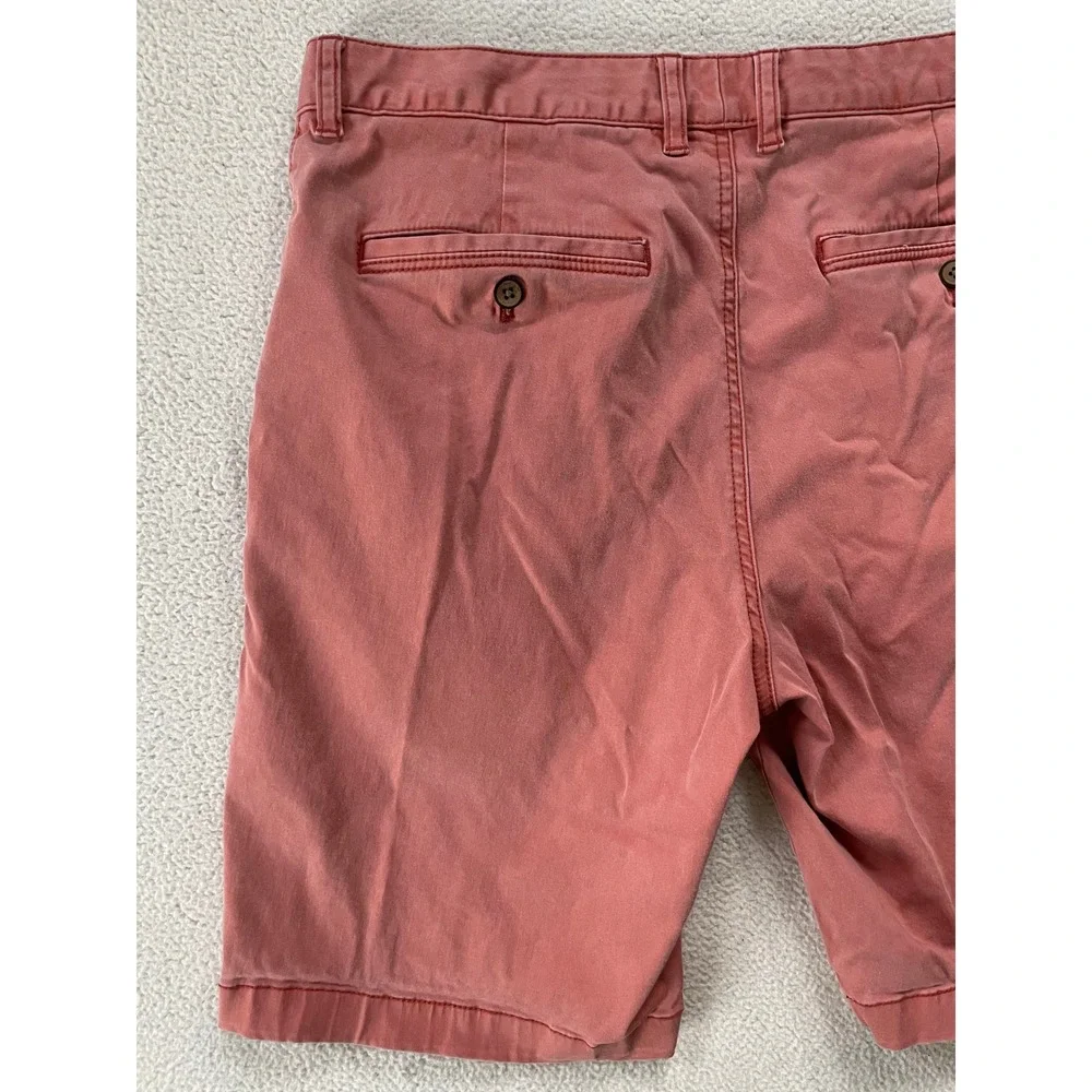 Tommy Bahama Mens 33x10 Shorts Coral Red Boracay Chino Cotton Blend Faded Salmon
